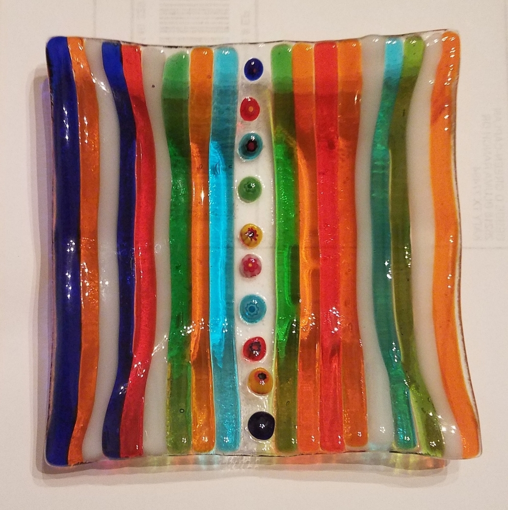 Set of 4 Murano Millefiori Glass Trinket Dishes